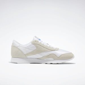 Adidasy Męskie Reebok Classic Nylon Białe/Głęboka Szare PL 72VEHJN